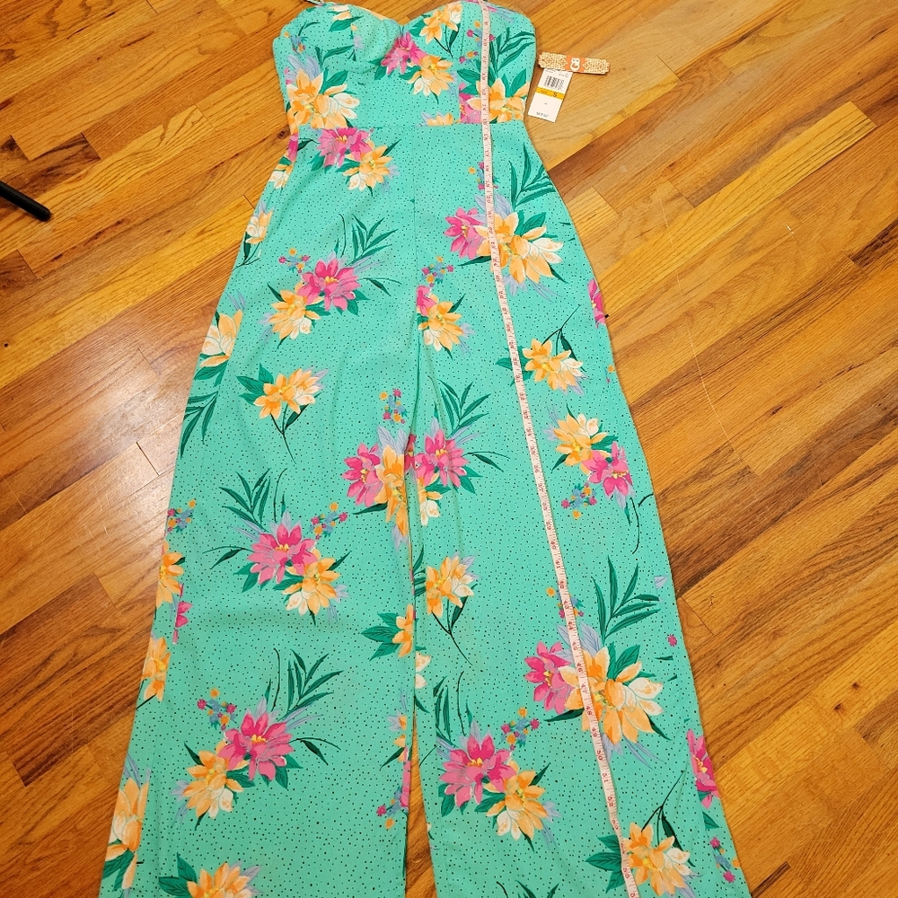 NWT Adorable Gianni Bini Long Pant Jumpsuit Beautiful Summer Colors Size S - Picture 13 of 16